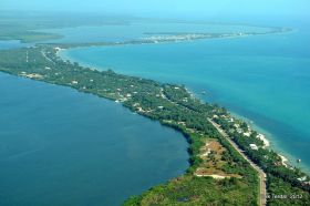 Placencia, Belize aerial view that shows the road – Best Places In The World To Retire – International Living